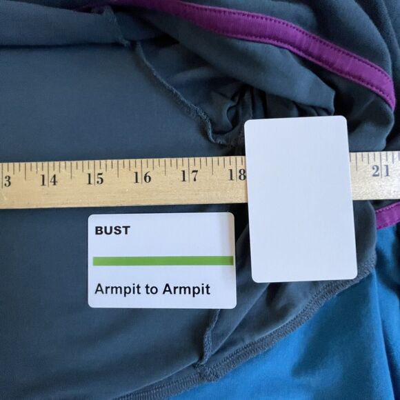 Matilda Jane Cardigan Women Size S Blue Colorblock Open Front Stretch - Picture 10 of 12